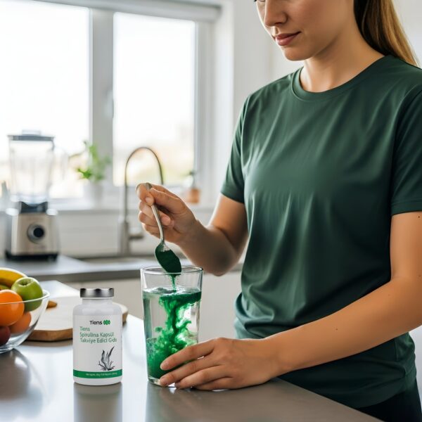 tiens spirulina kapsül takviye edici gıda